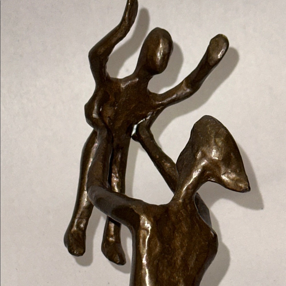 Bronze Sculpture Mother and Child 13” - Picture 7 of 10